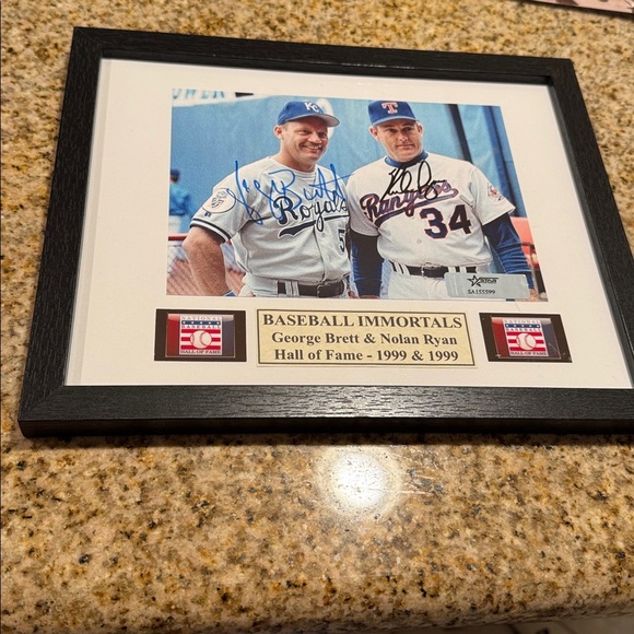 Nolan Ryan George Brett signed photo Kansas City royals rangers Texas - Picture 1 of 1